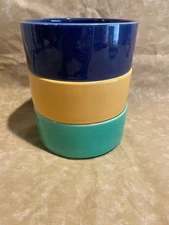 Vintage Fiestaware Kitchen Kraft Set of 3 Stacking Refrigerator Dishes No Lid 