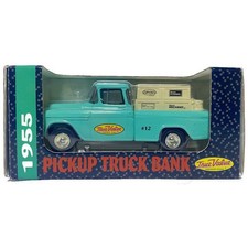 Ertl 1955 Pickup Truck Bank True Value Replica Diecast Turquoise 1/25 Scale