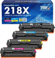 218X Toner Cartridges 4 Pack 3301fdw 3201dw 3301 218A Color LaserJet Pro MFP  