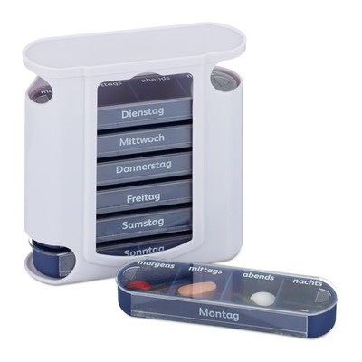 5 x Pillendose Tablettenbox 7 Tage 4 Fächer Pillenbox Medikamentendose Tabletten