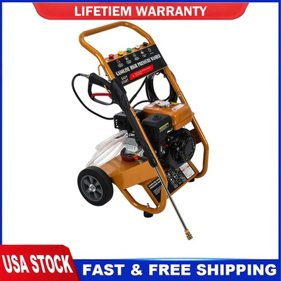 #ad Gas Pressure Washer 3950 PSI Aluminum Frame 26ft Hose 5 Nozzles Quick Connect $273.18
