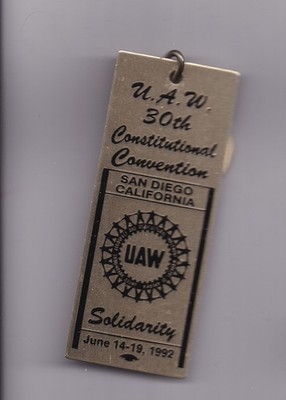 UAW: United Auto Workers: 1992: 30th Convention: Key ring (actual shipping)