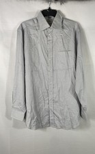 Armani Collezioni Men's Luxury Navy Micro Check Dress Shirt Long Sleeve Sz 17