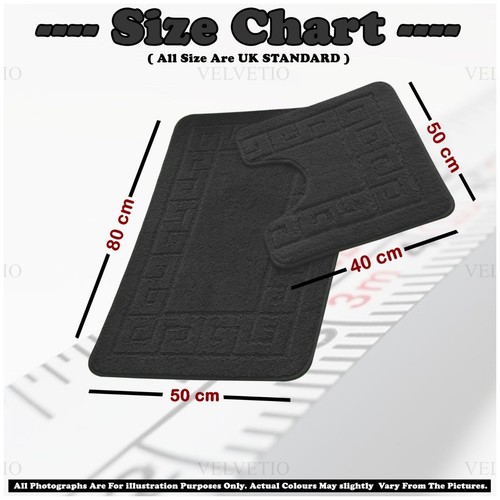 MEMORY LOOP BATH MAT SET PEDESTAL NON SLIP SUPER SOFT TOILET BATHROOM RUG 2PC - Picture 193 of 341