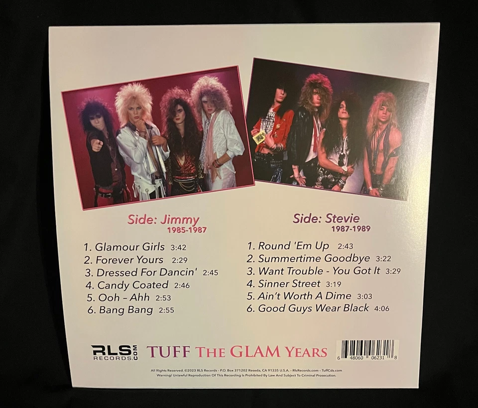 TUFF "The Glam Years 1985-1989" 12" Vinyl Record, Full Color Insert NEW Reissue Foto 4 de 4