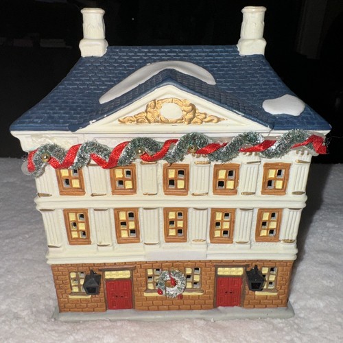Noma Dickensville Collectibles Porzellan beleuchtete Bibliothek Vintage 1996 - Bild 6 von 18