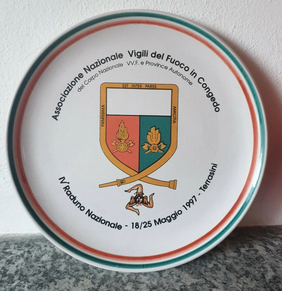 CREST IN METALLO SMALTATO BASE LEGNO CL1 22X15CM RE.S.O.G.E ESERCITO ITALIANO | Giemme Store