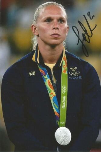 SWEDEN & CHELSEA LADIES* JONNA ANDERSSON SIGNED 6x4 RIO 2016 MEDAL PHOTO+COA - Picture 1 of 1