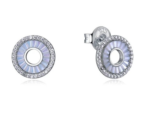 Dew Orecchini A Perno Donna In Argento 925 Con Cubo Di Zirconia - Modello 3517CZ, Confezione Regalo