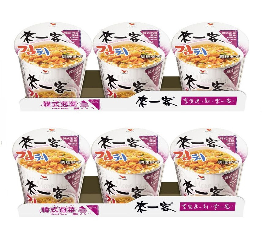 [DHL to US] (6 碗) UNI-PRESIDENT One More Cup Kimchi Instant Noodles 來一客 韓式泡菜風味