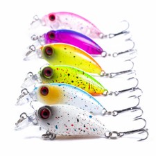 6pcs/4cm/2.5g lot Crankbait Fishing Lure Hooks Tackle Swimbait Bass Wobbler