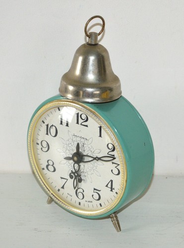 Ancien réveil mécanique horloge USSR JANTAR 4 rubis Vintage - Photo 3/24