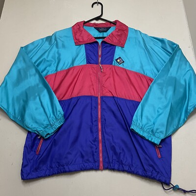 Woolrich Woman Vintage 80's Jacket Sz XL Sigmet Gear Blueberry