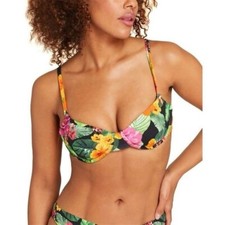 Andie Tropical Floral Bermuda Bikini Top Size Small Underwire Swimwear NWT