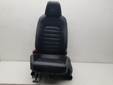 2015 VW SCIROCCO R-LINE MK3 FRONT LEFT PASSENGER SIDE BLACK LEATHER SEAT