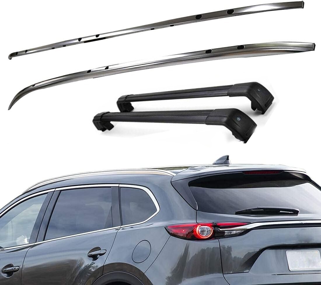 4pcs Roof Rail Rack Bar Cross Bar Crossbar Carrier for Mazda CX-9