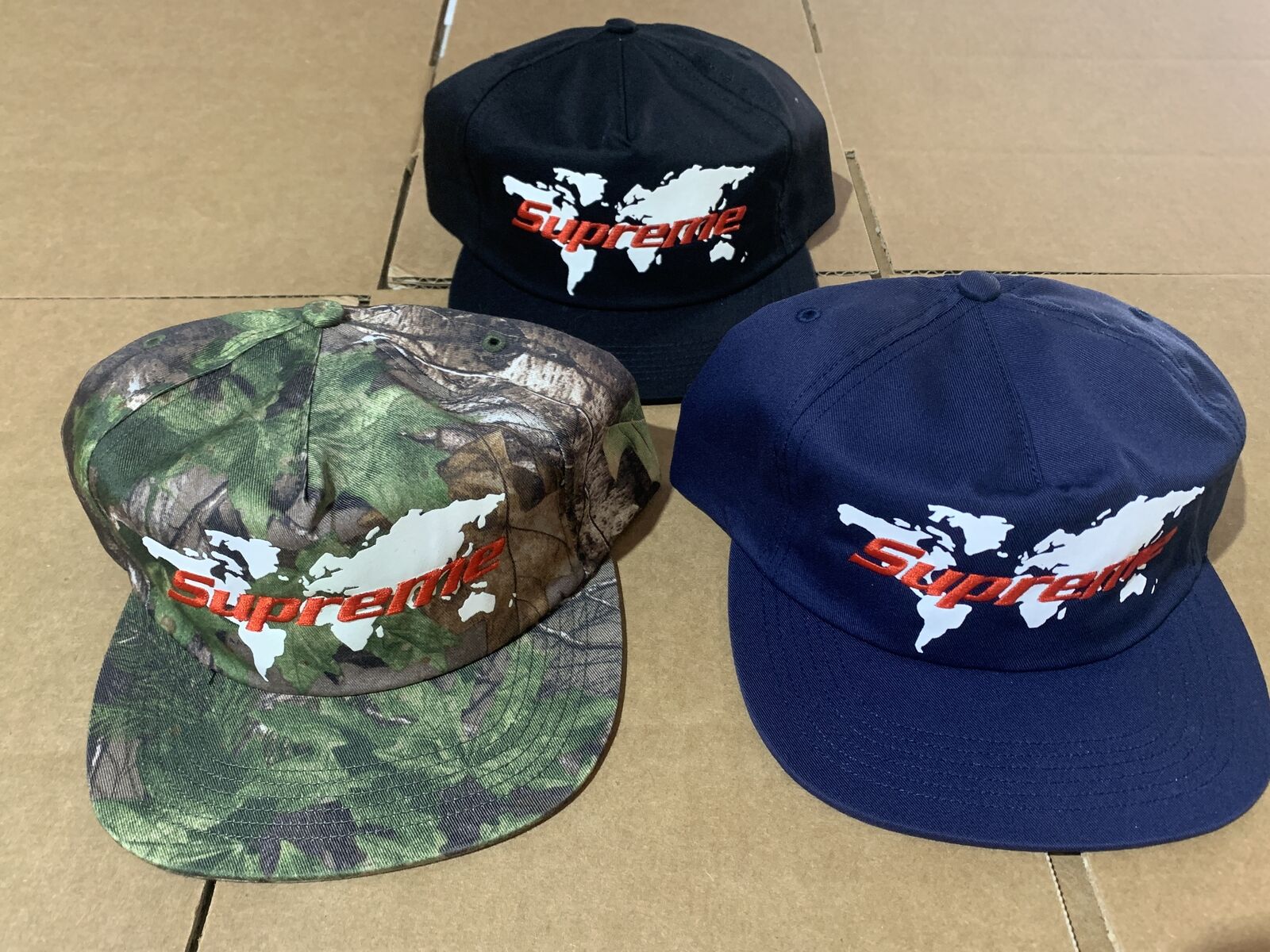 Supreme World 5 Panel Cap Black Navy Realtree S/S    eBay