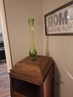 Vintage LE Smith 21" Dominion Green Swung Glass Vase
