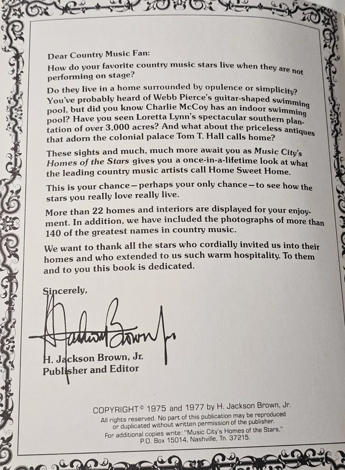 Vintage 1970's Map Guide Home of The Stars Magazine Country Music Dolly Parton Foto 2 de 4