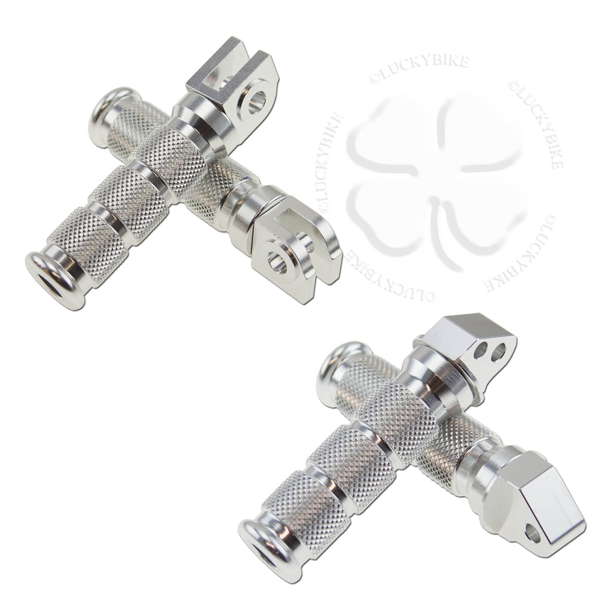 クロス Front Rear Sport Foot Peg Set Silver For Suzuki GSXR 97-05 Kit