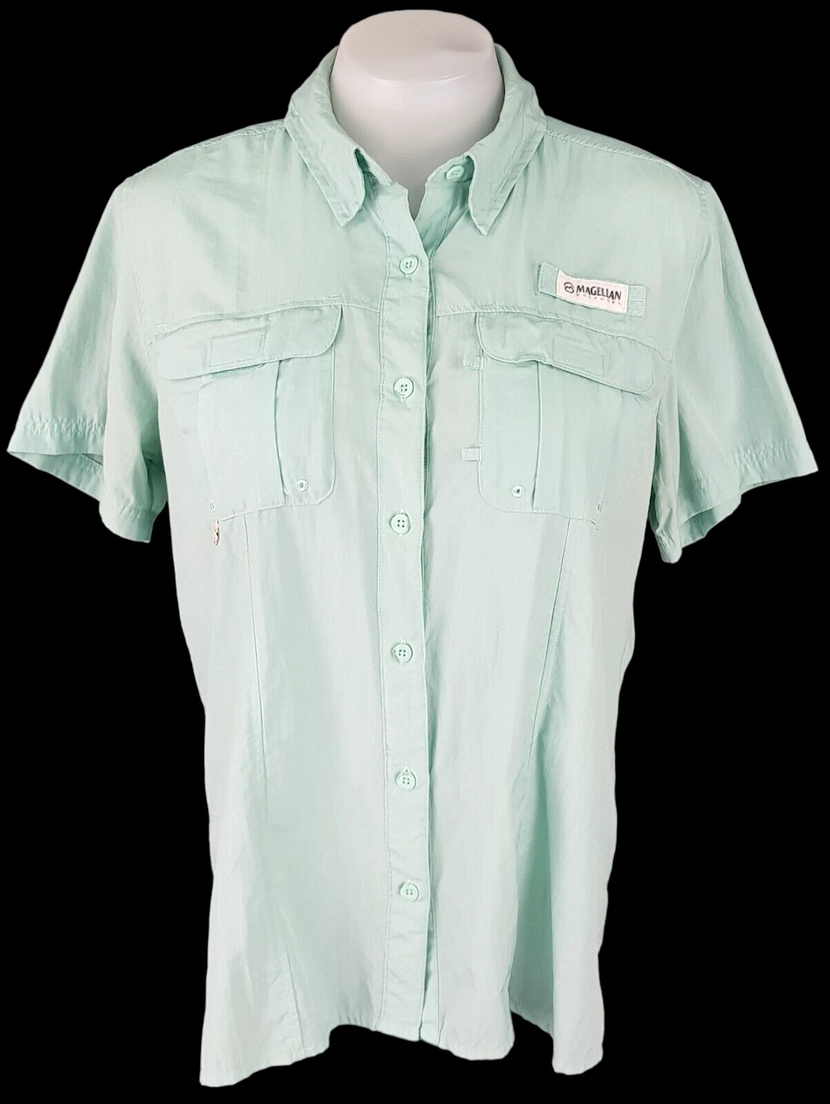 MAGELLAN FISHING GEAR Womans Blue S/S VENTED FISHING SHIRT Outdoors - M - £59