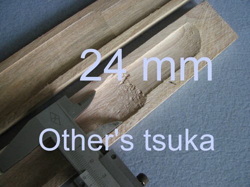 Tsuka rovere 11" Rikko forma clessidra + 2 pannelli Stingray - spada katana giapponese - Foto 10 di 12