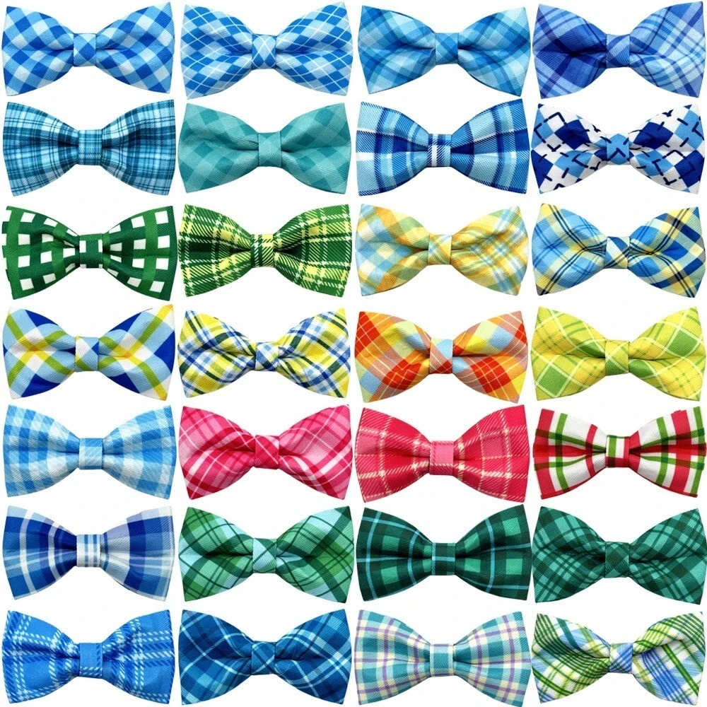50Pcs Handmade Plaid Dog Bowtie Collar Removable Small Pet Grooming Accessories
Opens in a new windo