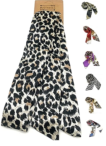 Tuch Seidentuch Tasche Schal Satin Band Haarband Schleife Bandana Krawatte   - Bild 1 von 26