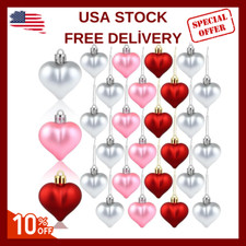 48 Pcs Valentine's Day Heart Shaped Ornaments Valentines Hanging...