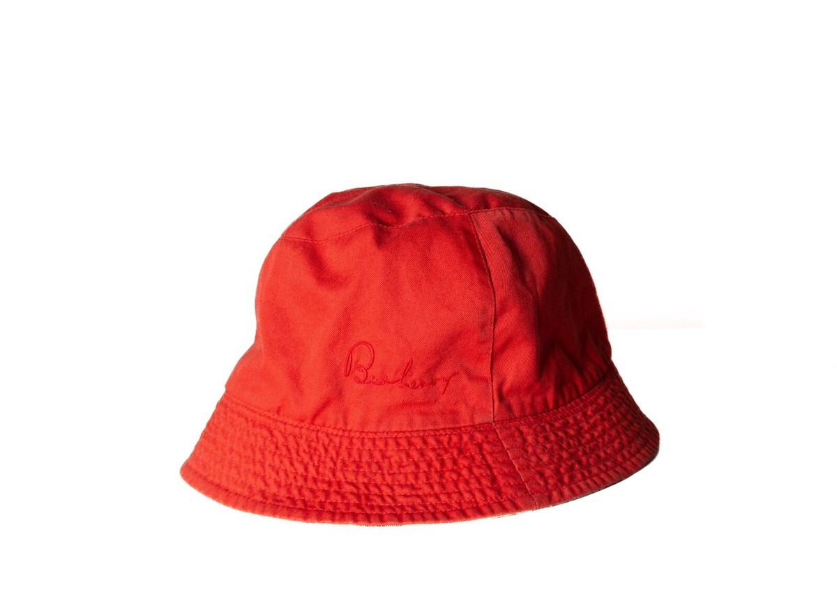 Burberry vintage reversible bucket hat logo nova chek 56cm Burberry vintage reversible bucket hat logo nova chek 56cm