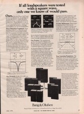 B&O  - Speakers - Original Magazine Ad -1976