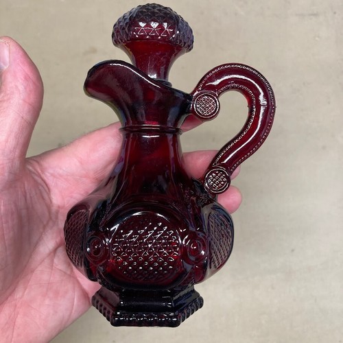 Vintage Avon 1876 Cape Cod Collection Ruby Red 6" Cruet with Stopper | eBay