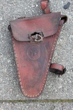 VINTAGE OLD BICYCLE LEATHER TRIANGLE BAG WERKZEUG SCHUTZMARKE LIONS GERMANY 1930