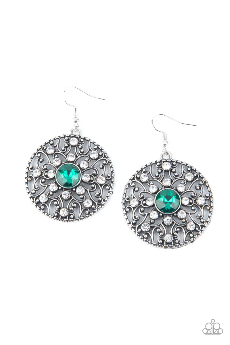 Paparazzi GLOW Your True Colors Green Earrings NEW RELEASE