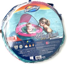 SWIMWAYS New 25 Pink Sun Canopy Round Baby Spring Float Age 9-24 Months BP5