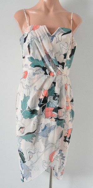 Cooper St Dress Womens Size 10 Pink grey Green Floral Slip Sleeveless 101.5