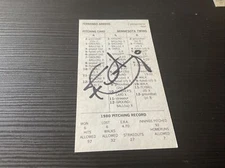 STRAT-O-MATIC Signed Card Fernando Arroyo 1980 Twins