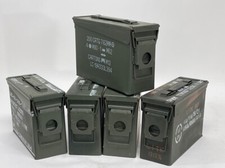 30 Cal Metal Ammo Can Military Steel Box Ammo Storage - Used - 5 Pack