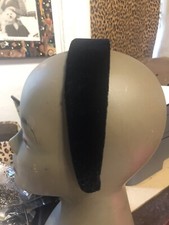 Chic Black Rayon Velvet 1.5  Wide Headband