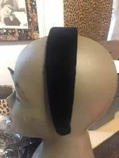 Chic Black Rayon Velvet 1.5”Wide Headband