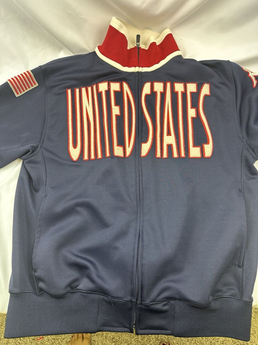Kappa Men 'United States' Front Zip Track Jacket Small Blue Kappa Men 'United States' Front Zip Track Jacket Small Blue