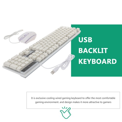 Tastatur- Und Mausset Mechanische Usb-tastatur Mit Hintergrundbeleuchtung - Afbeelding 3 van 12