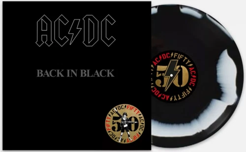AC/DC LP Back in Black BLACK & WHITE SWIRL VINYL 50th Anniversary Ltd Edn SEALED