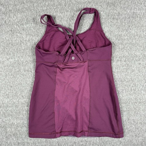 Lululemon Energy Tank Women’s 6 Pink Strappy Cross Back Athletic Tennis Golf - Picture 2 of 6