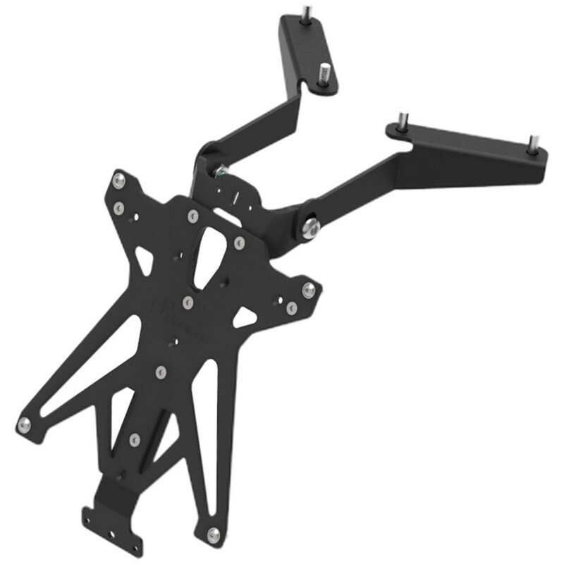 Support de plaque LIGHTECH Yamaha TMAX 530 homologué et réglable pour fixation rigide