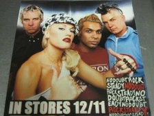 No Doubt 2001 Rock Steady vinyl BIG cling promotional sticker New Old Stock