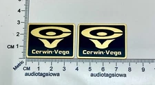 Cerwin Vega D9 Speaker Badge Logo Emblem Custom Made Gold Aluminum PAIR