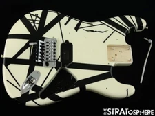 EVH Striped Series BODY + HARDWARE Guitar Floyd Rose DTuna White + Black 