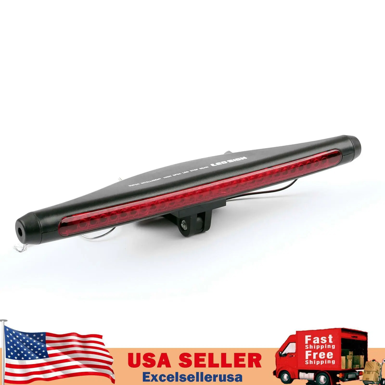 Universal 12V Red LED High Mount 3RD Brake Tail Light for Cars Auto USA