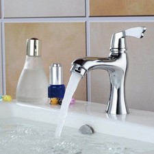 Grifo de cobre minimalista moderno para lavabo de baño grifo individual de agua fría